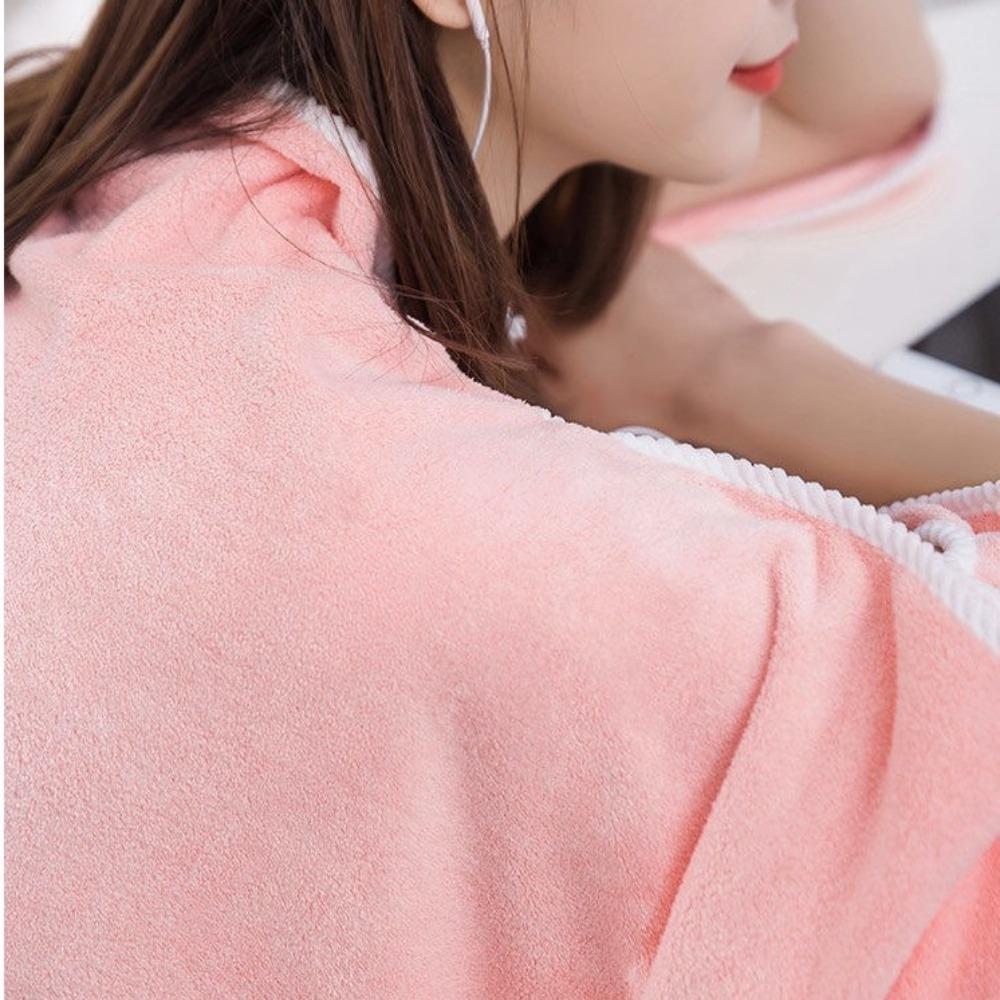 Впитывающий банный халат с бантом, мягкая юбка для душа, мягкое носимое банное полотенце для путешествий