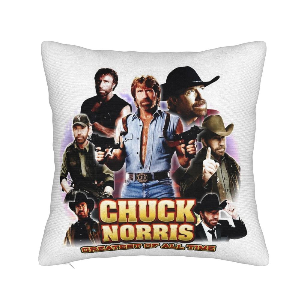 Chuck Norris Greatest of All Time Square Pillow Cases Cushion Cover Awesome Zippered Decor Pillowcase for Bed