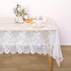 White Lace Tablecloth Vintage Embroidered Reception TableCloth Home Wedding Birthday Party Decoration Table Decoration