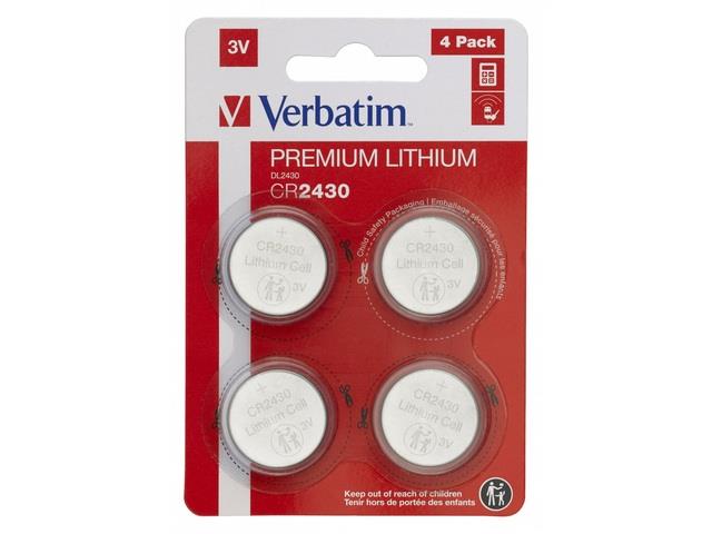 Verbatim CR2430 battery (4 pcs blister)