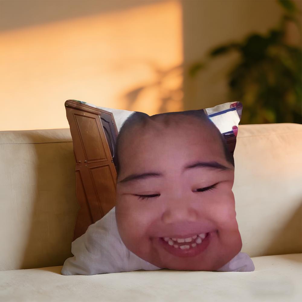 Cute Little Fat Boy Tatan Cushion Cover Cozy Velvet Throw PillowSoft Warm Cushion For Sofa Bed