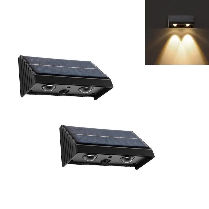 НОВЫЙ солнечный настенный светильник наружное освещение IP54 водонепроницаемая светодиодная лампа автоматическое освещение ночью для сада, двора или балкона