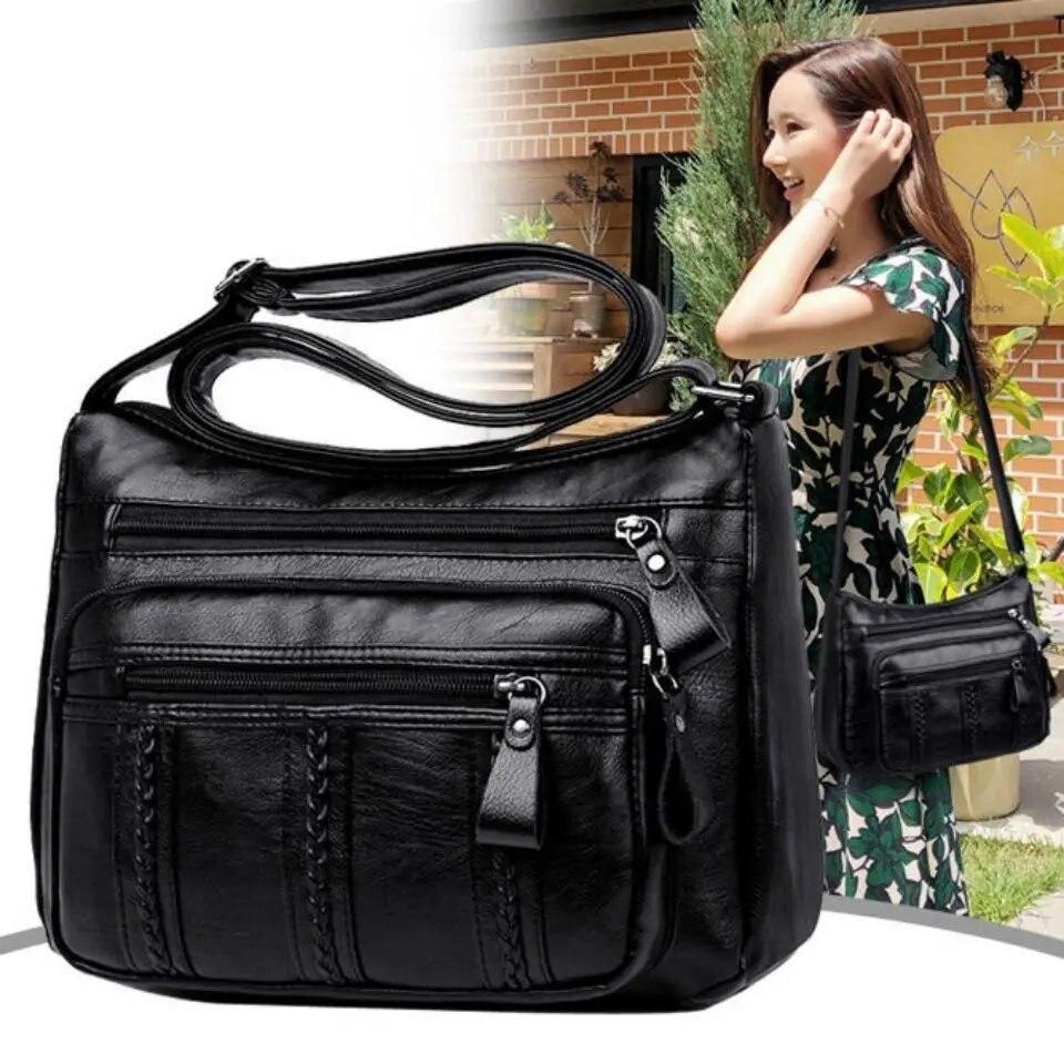 Middle-aged WOMEN'S Bag, Lightweight, Multi-layered, Large-capacity MOTHER'S Bag, Crossbody Bag, Elderly Bag, Shoulder