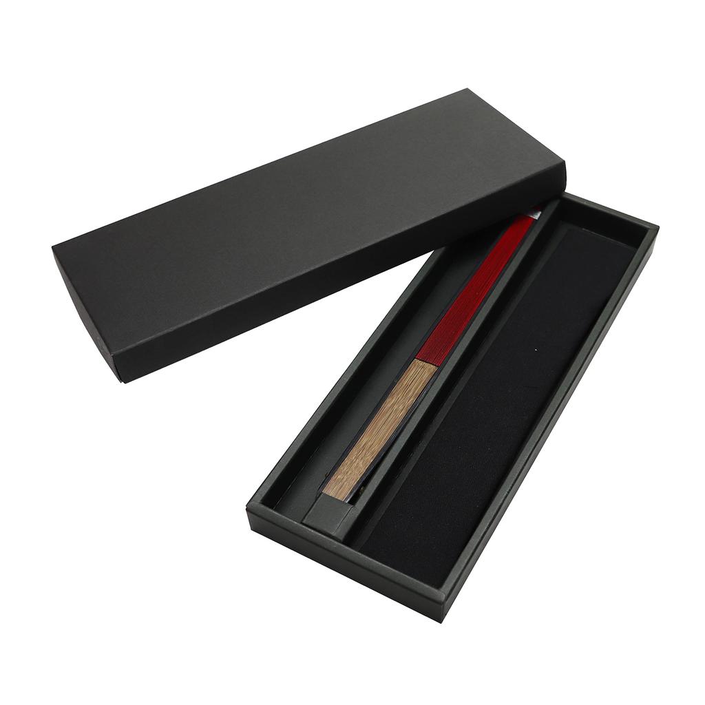 Fan Fan Set with Colored Kinwaki Red [Osaka Choseido] Fan, Men's, Fashionable, Business, Bag, Holder, Handkerchief, Lacquer,