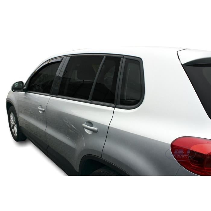 Дефлекторы воздуха - J&J AUTOMOTIVE - Volkswagen Tiguan - Тонированный - Усиленный акрил - Легкая установка