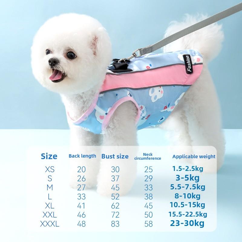 Весна и лето охлаждающая сетка для собак сращивание тяга прохладная одежда для маленьких собак кошек двухфутовая солнцезащитная одежда одежда для домашних животных