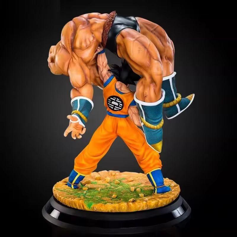 23 см Сунь Укун Поднимает На Ба Мультяшный Персонаж Dragon Ball Улучшенная Статуя Укуна На Ба Настольные Украшения. Набор игрушек-моделей из ПВХ с анимацией