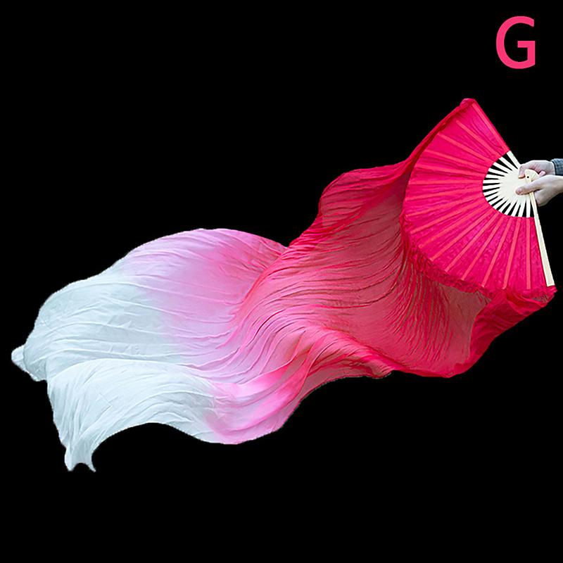 Правый веер для танцев длиной 150 см, продажа, г-жа живот, градиентный цвет, танцовщица, длинная имитация, реквизит для танцев, шелковые веера