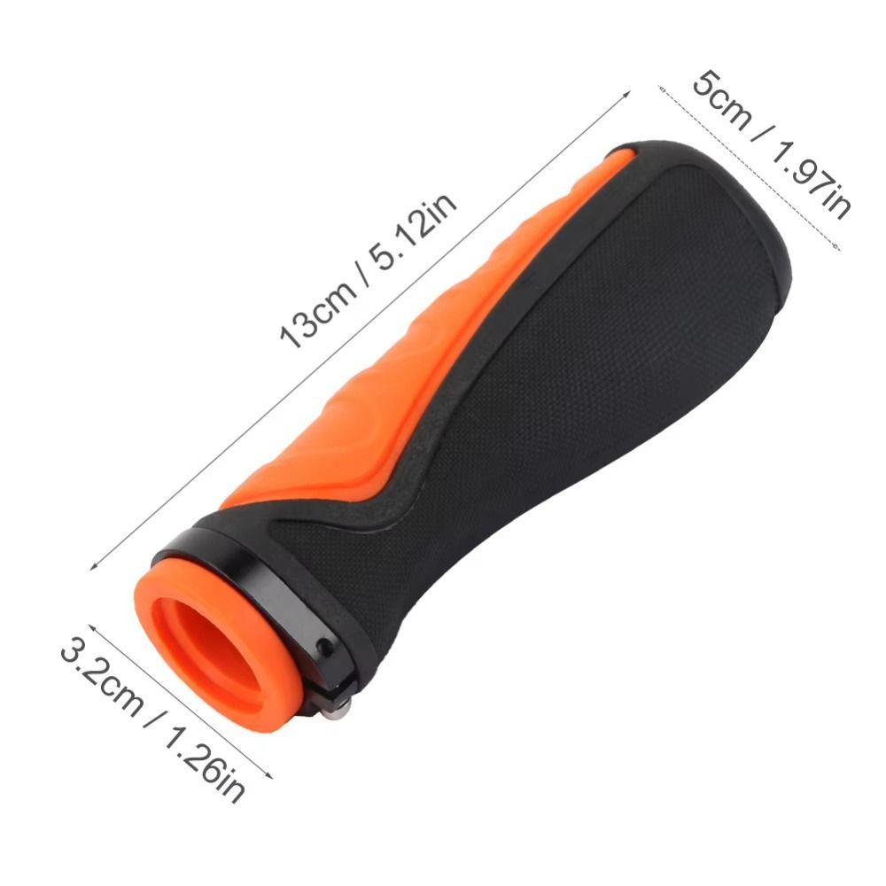 Orange Black Cycling Handle Grips Soft Rubber Electric Scooter Handlebar  Cycling Accessories