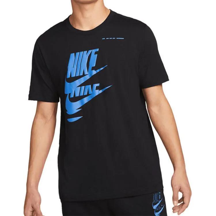 Nike Sportswear T Shirts Men's Black Crew Neck Moderate (Unisex) T-Shirts DM6378 010