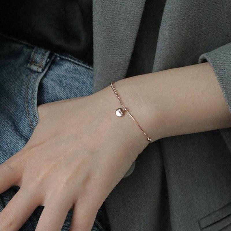 Регулируемый браслет с круглыми бусинами из стерлингового серебра 925 пробы, элегантные женские модные украшения, предотвращающие аллергию