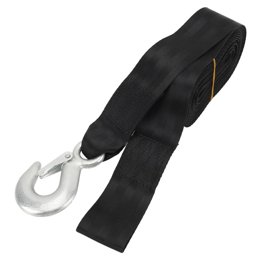 Сверхпрочный лебедочный ремень с крюком 3500 фунтов грузоподъемность Лебедочный ремень для лодочного прицепа Буксировочный ремень Трос для автомобиля Буксир Лодка Внедорожник Гидроцикл