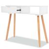 VidaXL Console Table Solid Pine Wood 80 X 30 X 72 Cm White