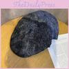 Винтажный берет для женщин из вываренного денима с коротким козырьком для повседневной носки