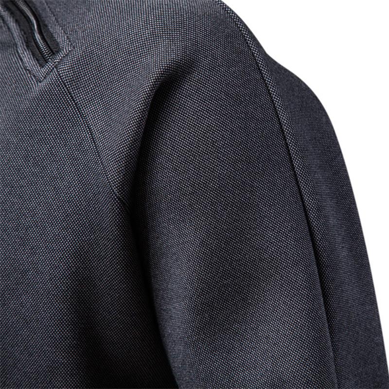 Gant 2025 Autumn/Winter Embroidery External Slant Zipper and Velvet Thick Hoodie Stand Up Collar Trendy Men's Top Coat