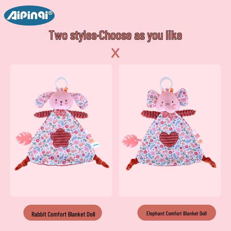 Aipinqi Розовый Комфортный Плед с Прорезывателем и Шуршащей Бумагой: Мягкая детская плюшевая игрушка в наличии