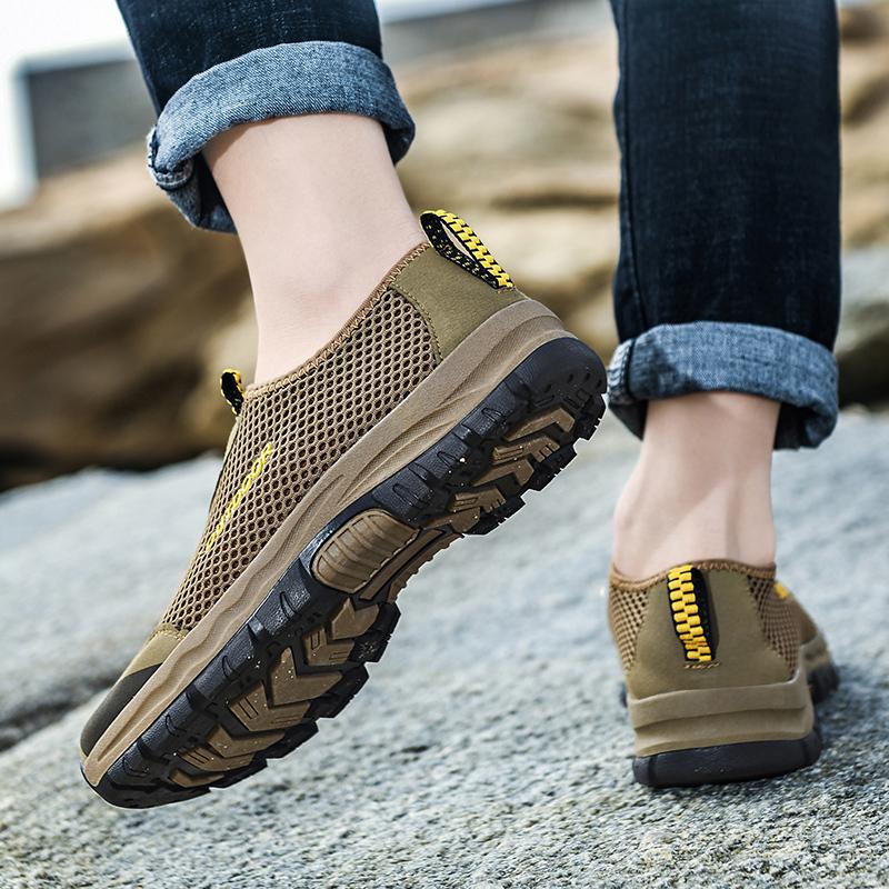 Men Casual Sneakers Lightweight Mesh Slip On Flats Vulcanized Shoes Summer Breathable Spring Shoes for Men Masculino Wholesale