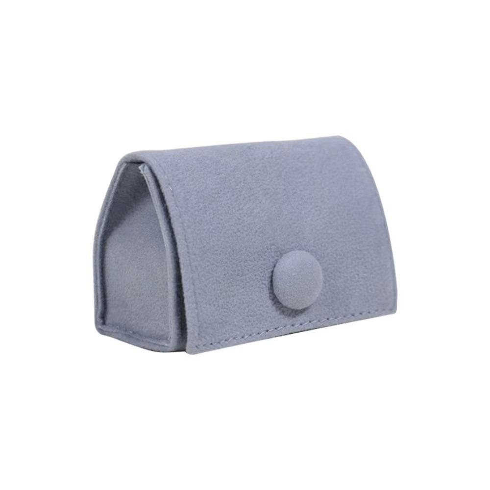Velvet Jewelry Box Button Closure Travel Ring Box Jewelry Storage for Wife Mom Daughter and Friend