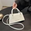 2025 Retro Texture Casual Crossbody Bag: Simple, Fashionable Solid Color Handbag for Women