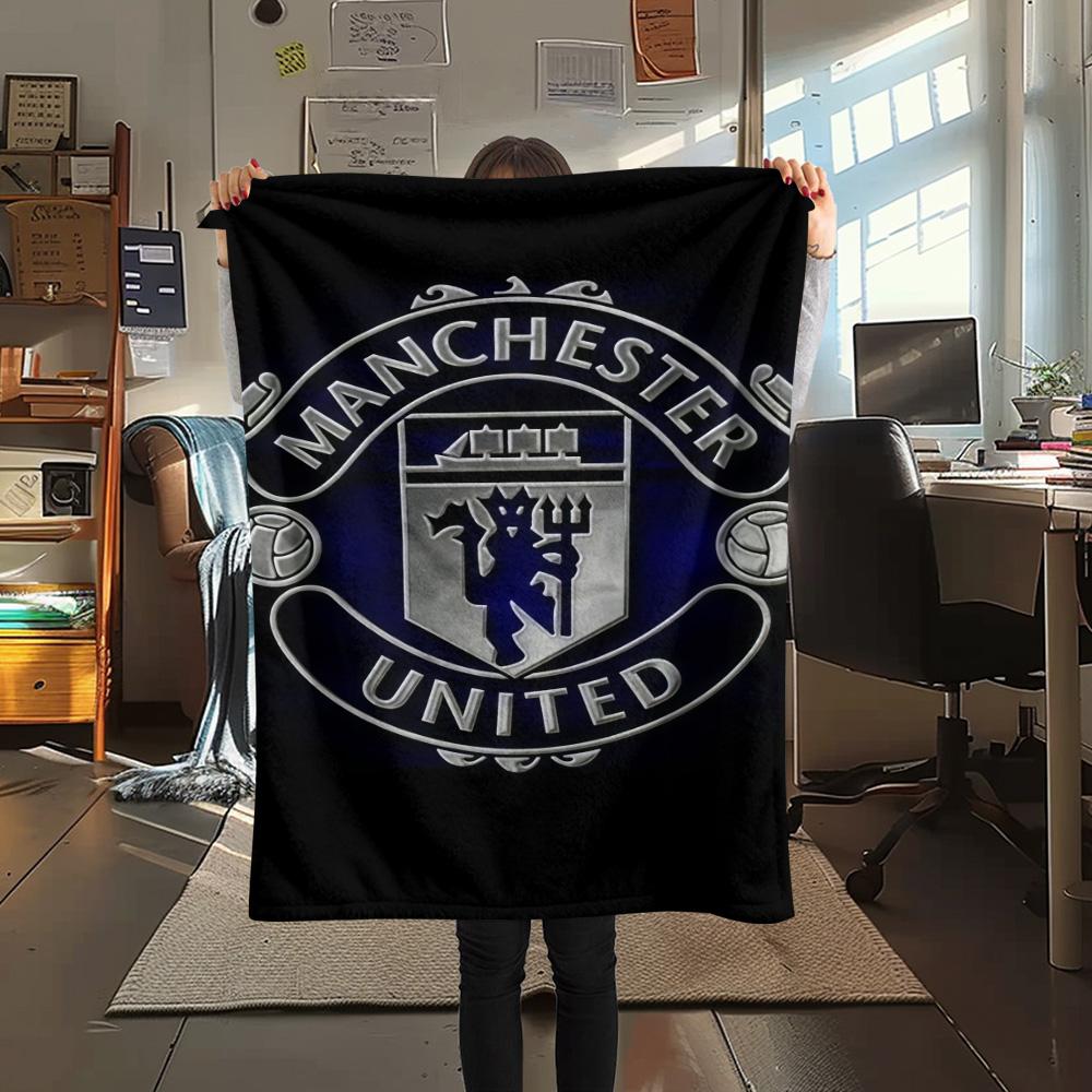 Man Utd Print FlAannel Blanket, High quality Comfortable for All Seasons, Home Decor, Warmth and Comfort