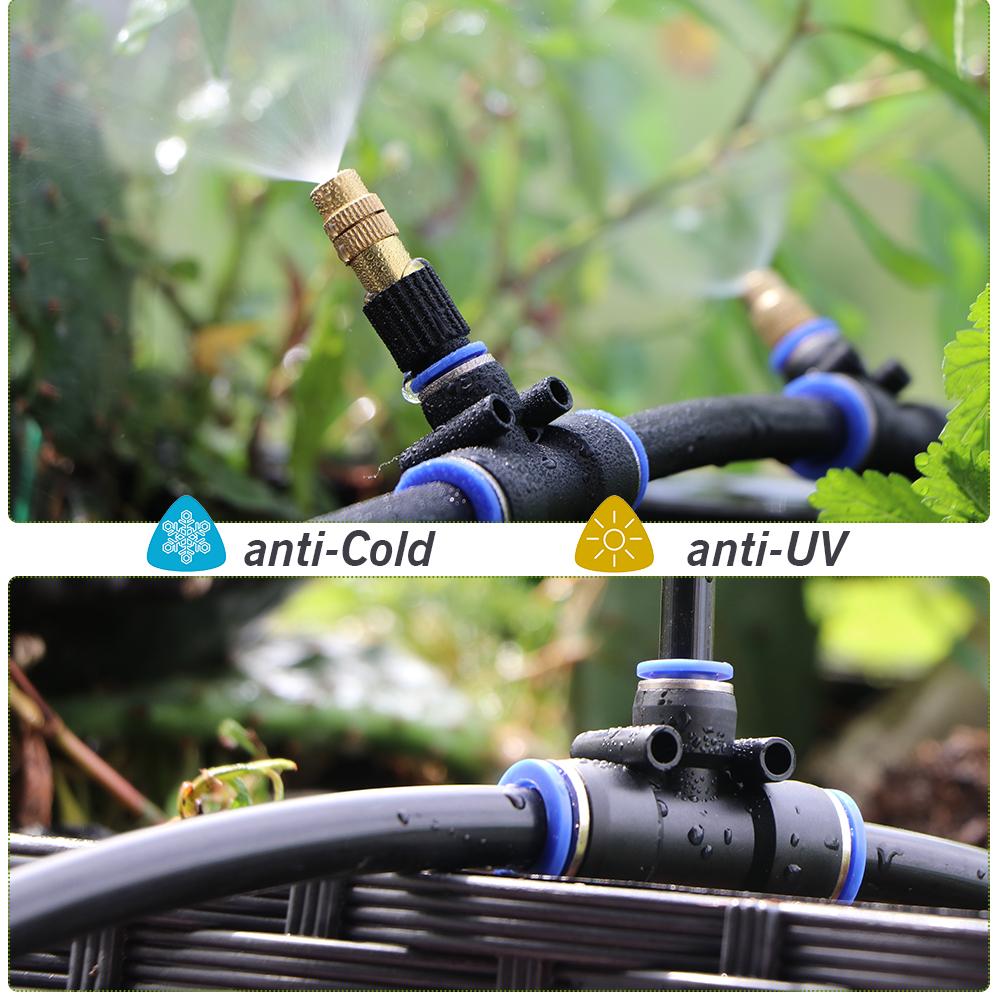 3-50M OD-6mm 8mm 12mm Black PE Hose Pressure-Proof 4/6mm 5/8mm 9/12mm Drip Irrigation Pipe 3/8" 1/4" Garden Plants Watering Tube