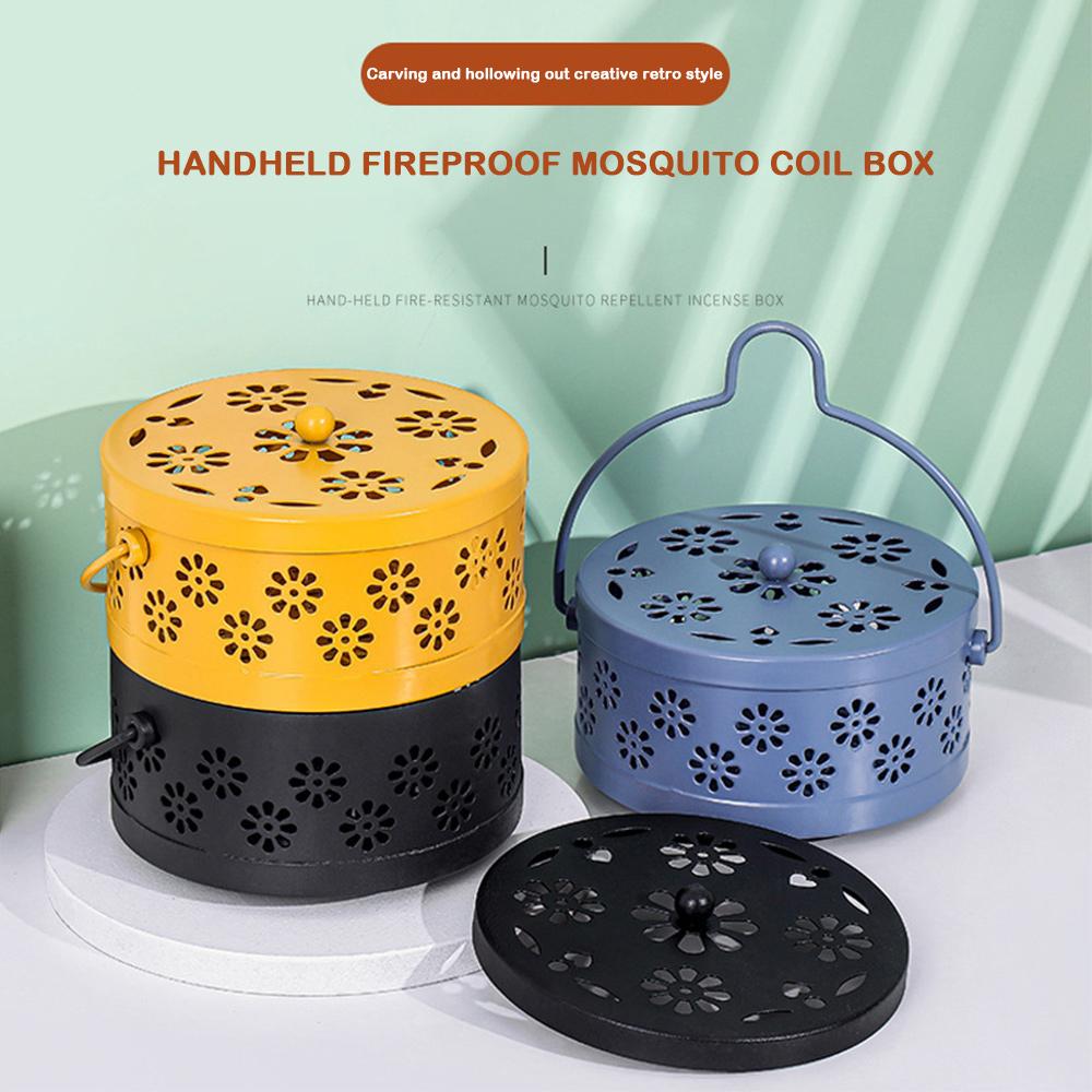 Чехол для спирали от комаров Держатель для лотка Противопожарный держатель для отпугивания комаров Портативная курильница для благовоний