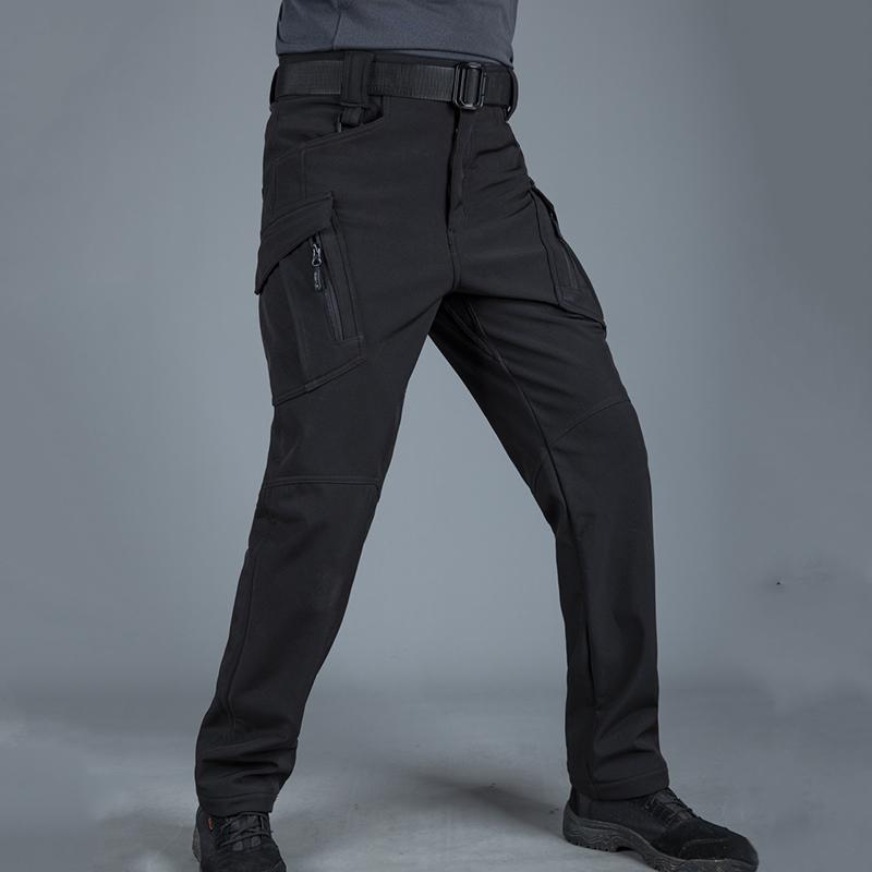 Зимние мягкие военные тактические брюки, мужские водонепроницаемые теплые брюки-карго на флисовой подкладке, повседневные ветрозащитные брюки для пешего туризма, катания на лыжах, сноуборде, снега, уличные брюки