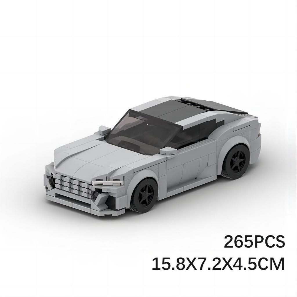 Sports Car Racing MOC Small Particle Assembled Puzzle Building Blocks Car Model Set 8 Grid Car Series Gift