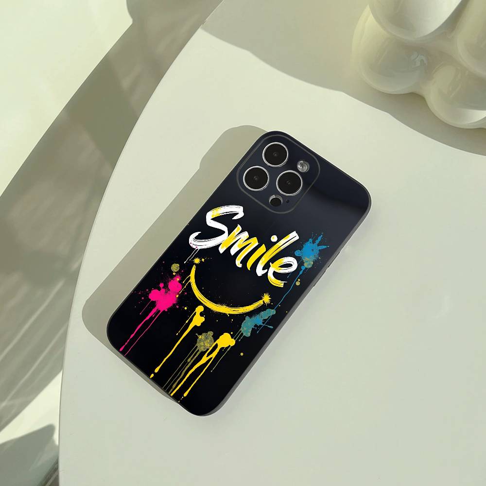 Крутой - Цветной Граффити Чехол для Телефона Для iPhone 17,16,15,14,13,12,11 Pro Max,16Plus,XS Мягкий Черный Чехол