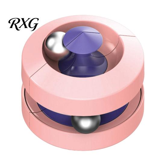 Marble Spinner Fidget Toy Rolling Ball Toy, Rotatable Spinning Top Stress Relief Travel-friendly Double Track Run Fingertip Gyro for Adults