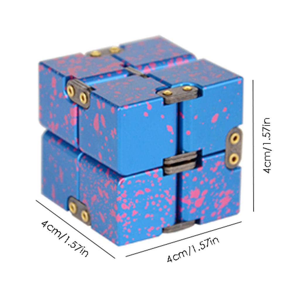 Алюминиевый кубик бесконечности, игрушка-фиджет для взрослых и детей, для офиса, учебы, релаксации, снятия стресса или уменьшения тревоги
