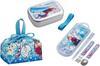 Skater Frozen 25 Алюминиевый ланч-бокс Алюминиевый ланч-бокс Бенто-бокс 370 мл Набор из трех предметов Сумка с завязками для ланча Холодное сердце Принцесса Эльза Дети Детский персонаж