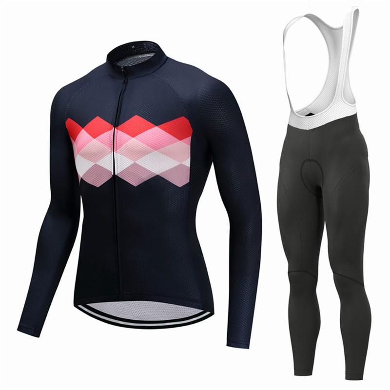 Mens Long Sleeve Cycling Jersey Shorts Set Mountain Bike Riding In