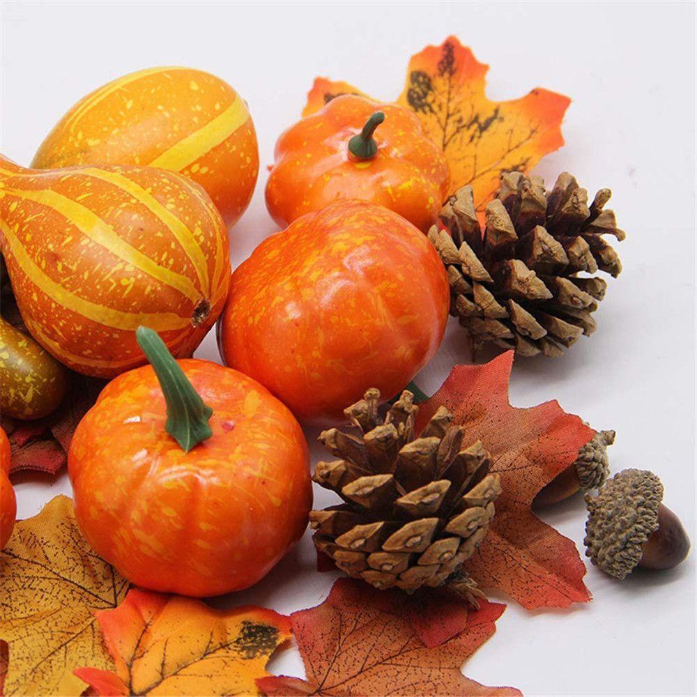 Faux Decoration Lifelike DIY Craft Simulation Props Halloween Artificial Pumpkin Fake Vegetable