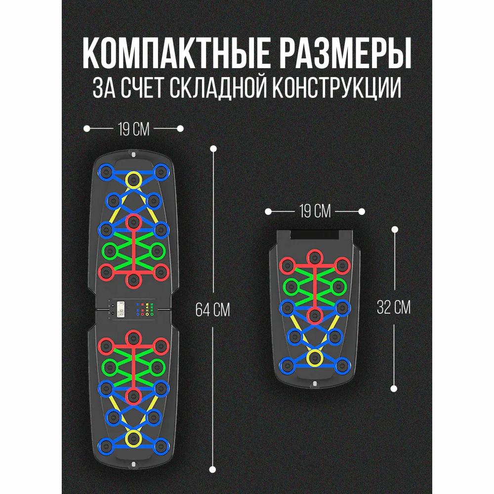 Отжимания с упором, Доска/платформа для отжиманий, Домашний тренажер, Пресс, Руки и Потеря веса
