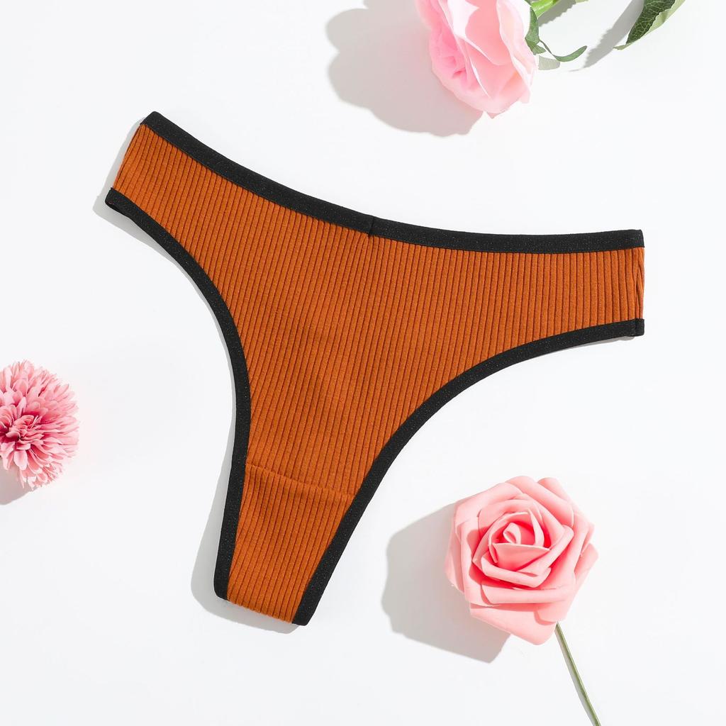 Thong Panties Girls Hip Lift Abdomen Threaded Thong Women'S Low Waist Breathable Pure Cotton T-Pants