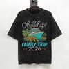 2026 Matching Family Cruise T Shirt Washed Short Sleeve TShirts Men Women Streetwear Graphic Printed Tee Shirt