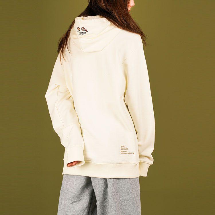 New Balance Толстовки Унисекс Белые С капюшоном Средняя Обычная NCA47013-IV