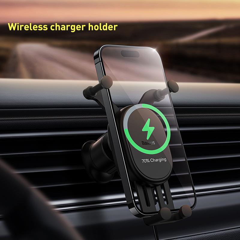 Baseus Car Phone Holder Metal Silicone Gravity Auto Air Vent Smartphone Stand For iPhone13 Xiaomi Samsung Car Mobile