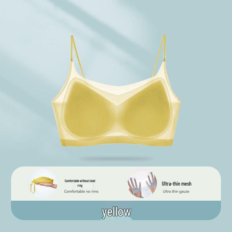 Ultrathin Ice Silk Seamless Sports Bra - Women's Lightweight, Breathable, Small Chest Support