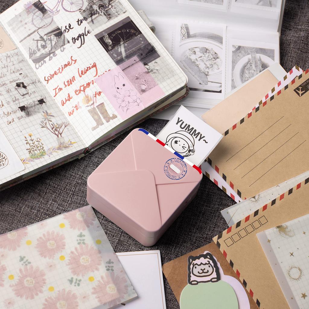 Phomemo M02S Thermal Smartphone Mini Mobile Label Sticker Pocket New Bluetooth Work from Home Multilingual Japanese Instruction Compatible with iOS