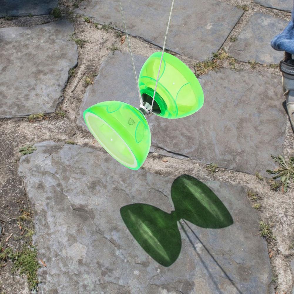 Китайское йо-йо Диаболо Набор с 2 палочками для диаболо Веревкой и сетчатым мешком Диаболо с тройным подшипником Жонглирование диаболо для взрослых детей