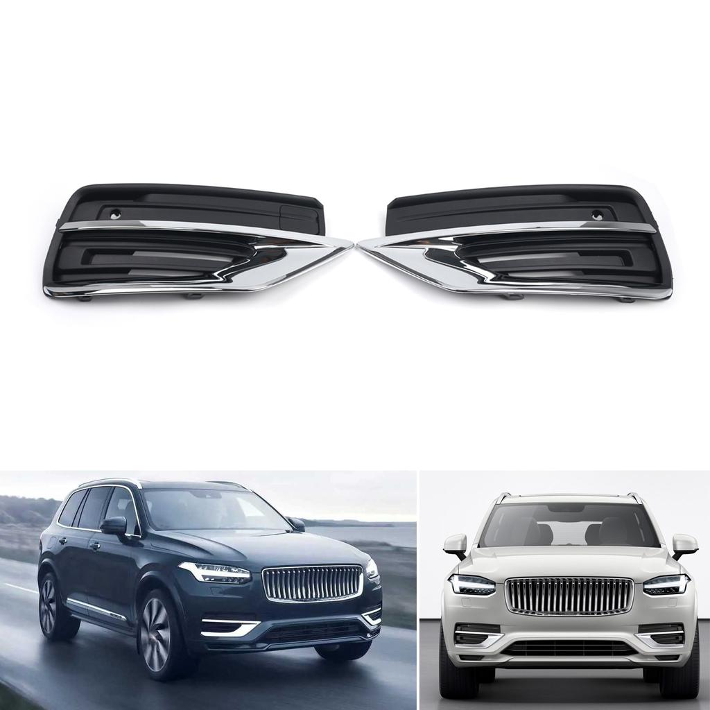 Left/Right Car Bumper Fog Light Grille for XC90 2020 To ONWARDS 31663539 31663514 Replacement Fog Lamp Grille Trim Cover