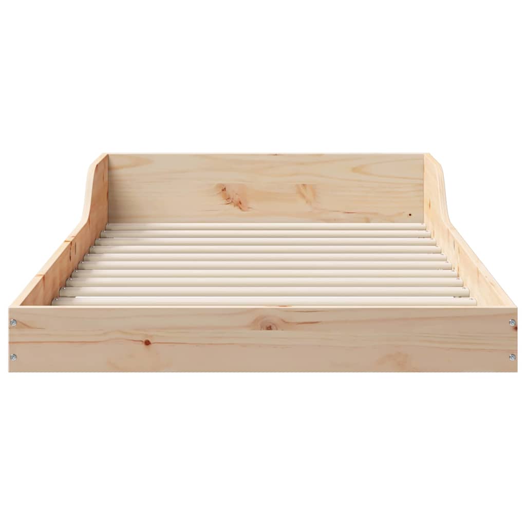 Natural Wooden Bed Frame 80 x 200 cm Solid Pine Wood