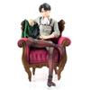 Attack On Titan Anime Pop Captain Levi Ackerman Sitting Position Movie Scene 18cm Pvc Action Figure Collectible Toy Figma Gift