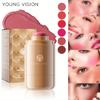 6 Colors Matte Finish Natural Blush Stick Waterproof Lip And Cheek Dual-use Ceamy Texture Blush Blusher