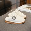 Меховые тапочки с обтянутыми пальцами для девочек 2024 года, детская осенне-зимняя новая удобная повседневная домашняя утепленная зимняя обувь для мальчиков в корейском стиле