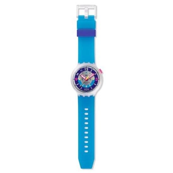 Наручные часы Swatch AQUACHRONO NEON HIELO Желтые SB01K400 унисекс взрослые синие
