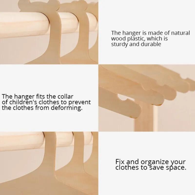 10 шт., детская креативная вешалка, детская деревянная вешалка для одежды, домашний декор для детской комнаты, подарок для детей