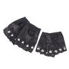 1 Pair Unisex Black Pu Leather Fingerless Gloves Female Half Finger Driving Women Men Sports Guantes Motor Punk Gloves